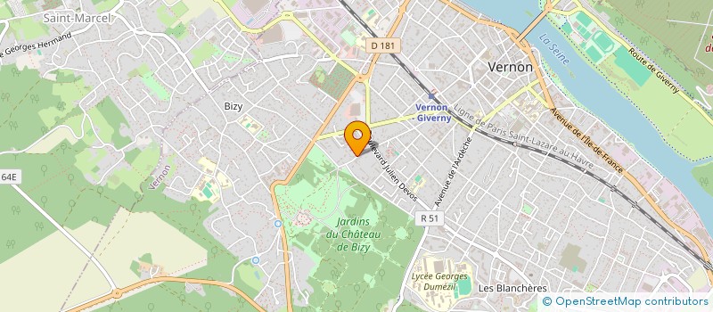 localisation de l'entreprise MADAME GERALDINE FORTIN  VERNON