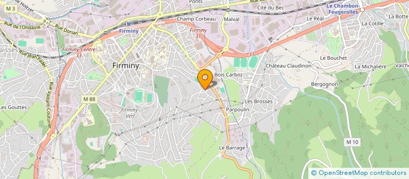 localisation de l'entreprise MADAME GERALDINE FOURNIER  FIRMINY