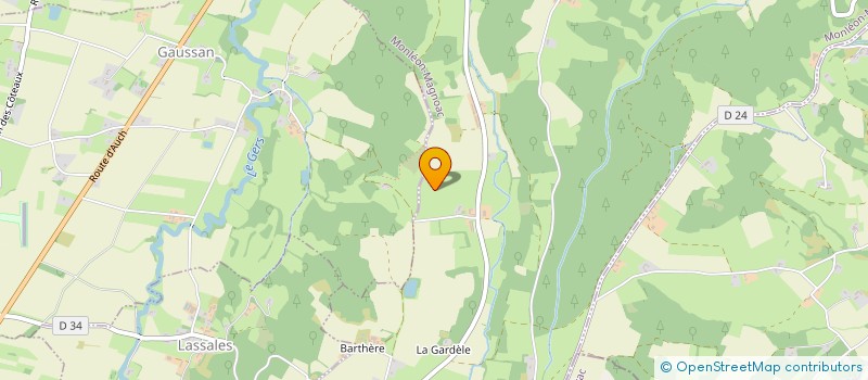 localisation de l'entreprise MADAME GERALDINE GRAMOND  MONLEON-MAGNOAC