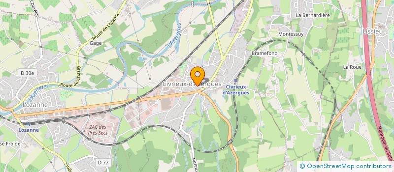 localisation de l'entreprise MADAME GERALDINE GRANDJEAN  CIVRIEUX-D'AZERGUES