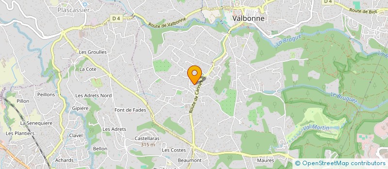 localisation de l'entreprise MADAME GERALDINE HENRARD  VALBONNE