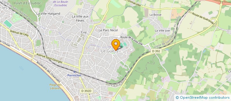 localisation de l'entreprise MADAME GERALDINE LE GUYADER à LA BAULE-ESCOUBLAC