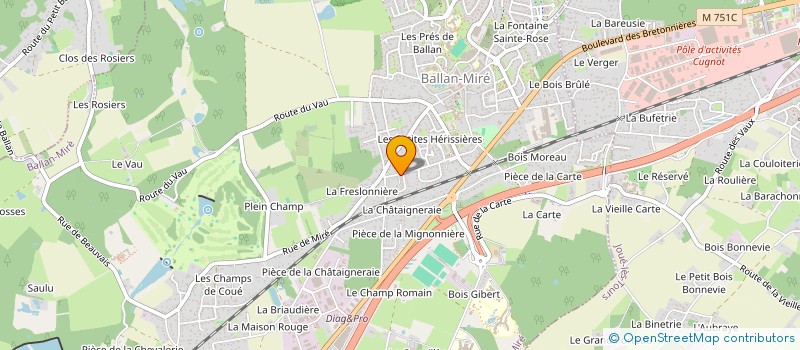 localisation de l'entreprise MADAME GERALDINE LECLERC  BALLAN-MIRE