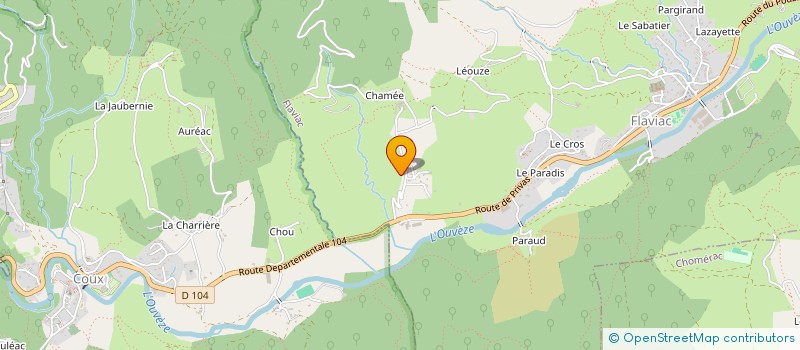 localisation de l'entreprise MADAME GERALDINE MADINIER  FLAVIAC