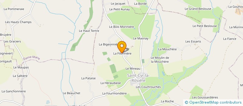 localisation de l'entreprise MADAME GERALDINE MALAUZAT à SAINT-CYR-LA-ROSIERE