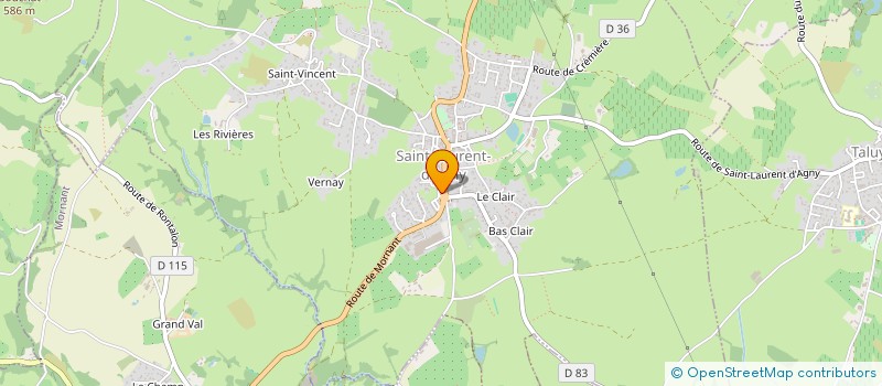 localisation de l'entreprise MADAME GERALDINE MASSET  SAINT-LAURENT-D'AGNY