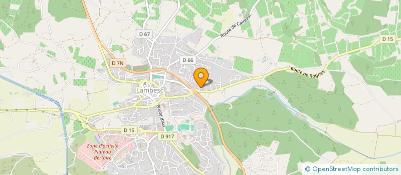 localisation de l'entreprise MADAME GERALDINE MEUNIER  LAMBESC