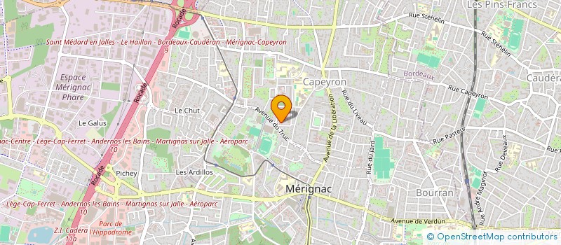 localisation de l'entreprise MADAME GERALDINE PEREZ à MERIGNAC