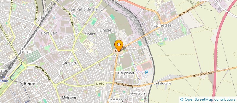 localisation de l'entreprise MADAME GERALDINE PERRAUDIN  REIMS