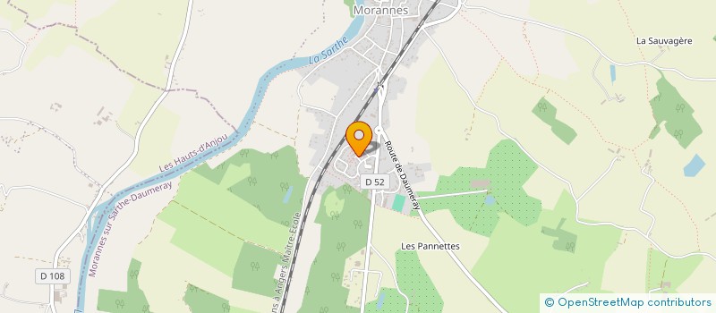 localisation de l'entreprise MADAME GERALDINE PRIOUX  MORANNES SUR SARTHE-DAUMERAY