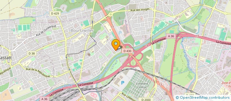 localisation de l'entreprise MADAME GERALDINE RENAUDIN  MULHOUSE