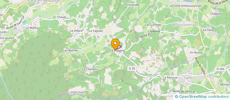 localisation de l'entreprise MADAME GERALDINE ROBAT  VAUX EN BEAUJOLAIS