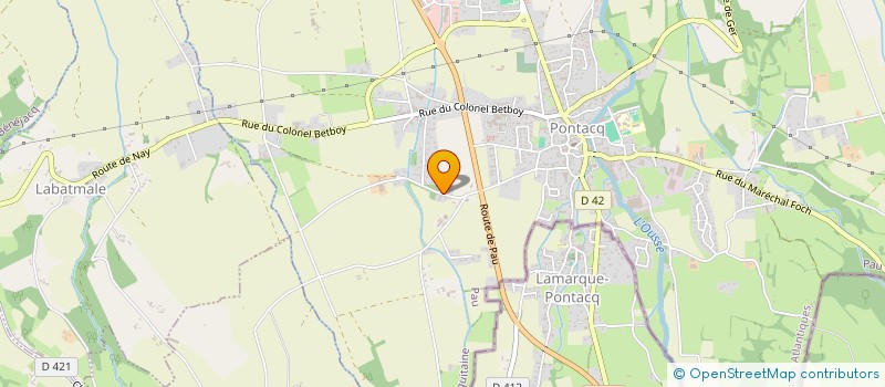 localisation de l'entreprise MADAME GERALDINE RUIZ  PONTACQ