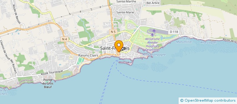 localisation de l'entreprise MADAME GERALDINE SABLON à SAINT-FRANCOIS
