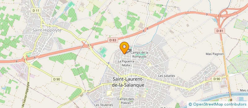 localisation de l'entreprise MADAME GERALDINE SEGUY  ST LAURENT DE LA SALANQUE