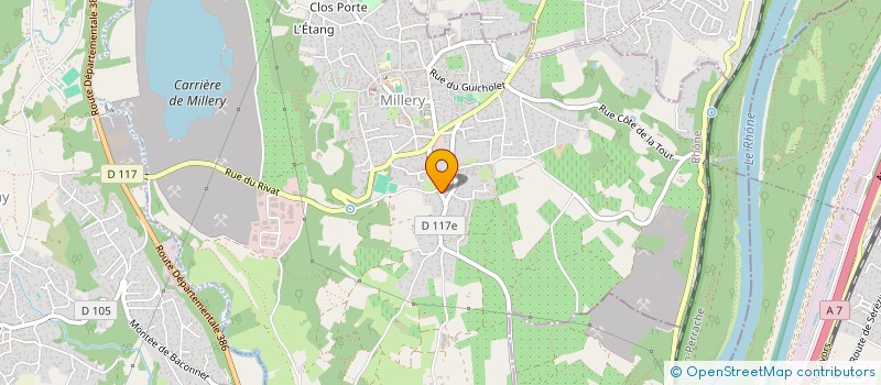 localisation de l'entreprise MADAME GERALDINE SERVIERES  MILLERY