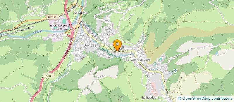 localisation de l'entreprise MADAME GERALDINE VAUGELADE à LA CANOURGUE