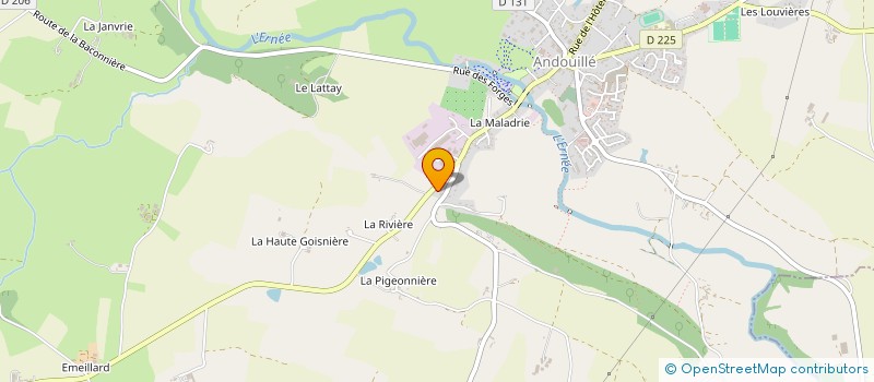 localisation de l'entreprise MADAME GERALDINE VISSEAULT à ANDOUILLE