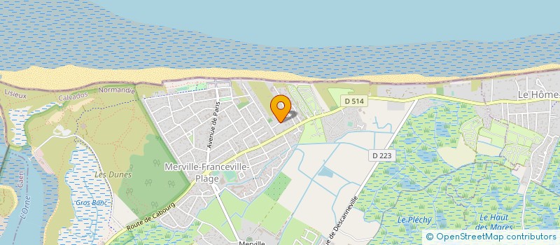 localisation de l'entreprise MADAME GERALDINE WIART  MERVILLE-FRANCEVILLE-PLAGE