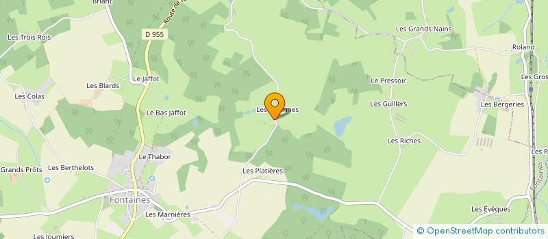 localisation de l'entreprise MADAME GERARDINE CUVELLIEZ à FONTAINES