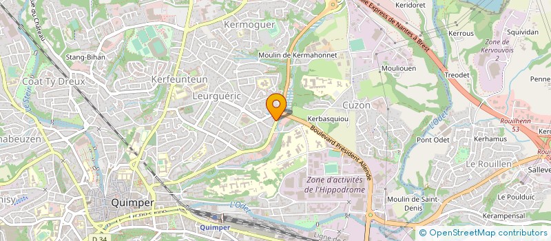 localisation de l'entreprise MADAME GERMAINE BEGOT  QUIMPER