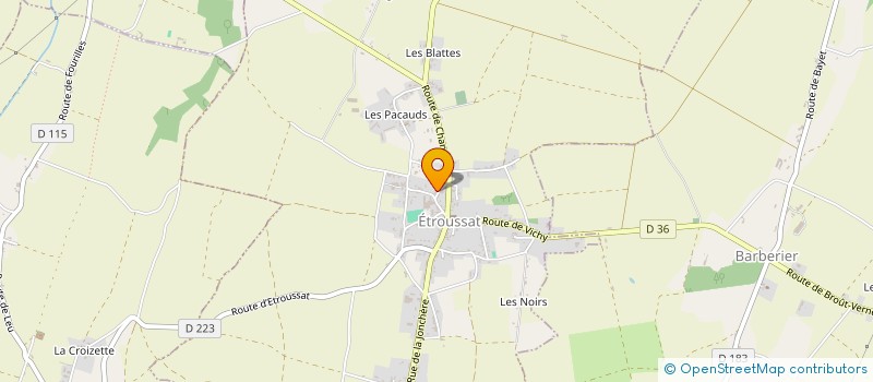 localisation de l'entreprise MADAME GERMAINE BOULIGNAT  ETROUSSAT