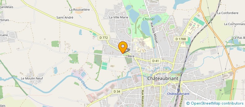 localisation de l'entreprise MADAME GERMAINE CRUAUD  CHATEAUBRIANT