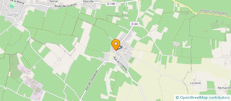 localisation de l'entreprise MADAME GERMAINE DELAGE à ANGEAC-CHAMPAGNE