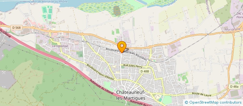 localisation de l'entreprise MADAME GERMAINE FLORES à CHATEAUNEUF-LES-MARTIGUES