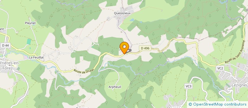 localisation de l'entreprise MADAME GERMAINE GRANGE  SAINT PAUL D'UZORE