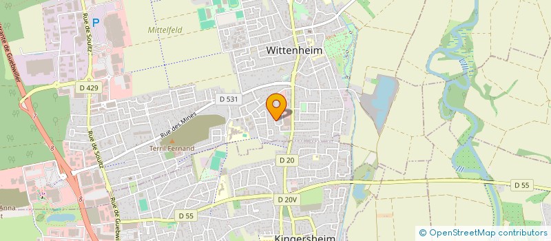 localisation de l'entreprise MADAME GERMAINE HEINRICH  WITTENHEIM