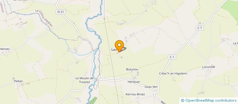 localisation de l'entreprise MADAME GERMAINE JAFFRAY  PLONEVEZ-DU-FAOU