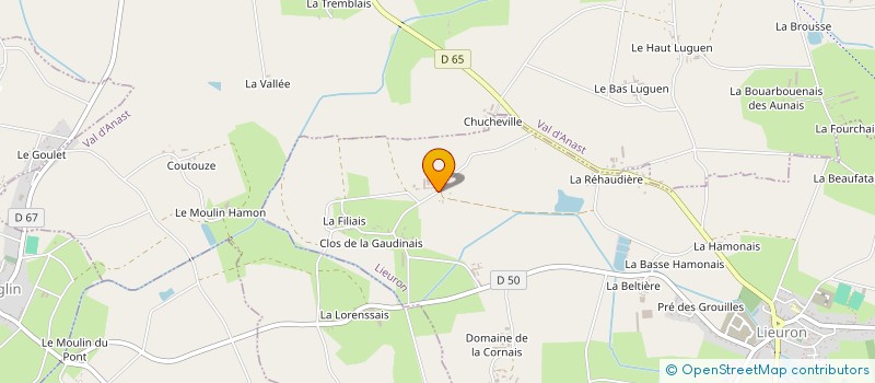 localisation de l'entreprise MADAME GERMAINE MENAN à LIEURON