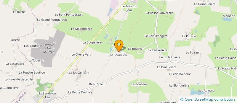 localisation de l'entreprise MADAME GERMAINE MERRE  SAINT-M'HERVE