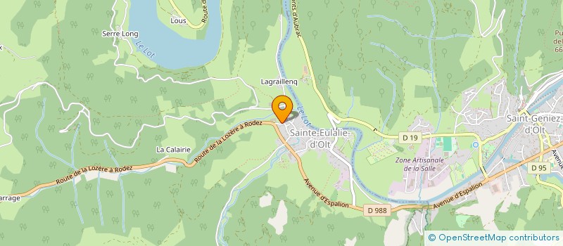 localisation de l'entreprise MADAME GERMAINE POUJOULY  SAINT GENIEZ D'OLT ET D'AUBRAC