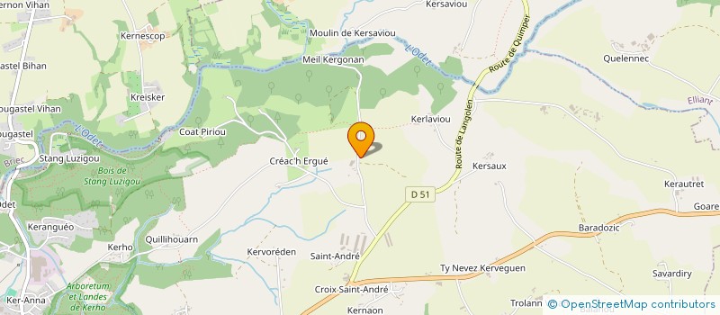 localisation de l'entreprise MADAME GERMAINE QUEAU  ERGUE GABERIC