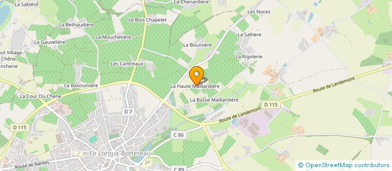 localisation de l'entreprise MADAME GERMAINE RIPOCHE à LE LOROUX-BOTTEREAU