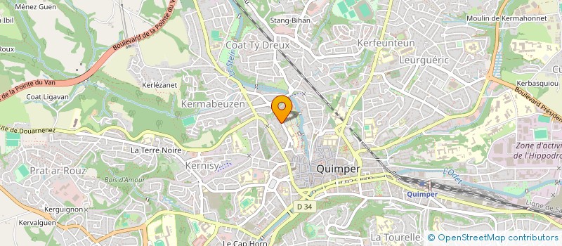 localisation de l'entreprise MADAME GERMAINE TANGUY à QUIMPER