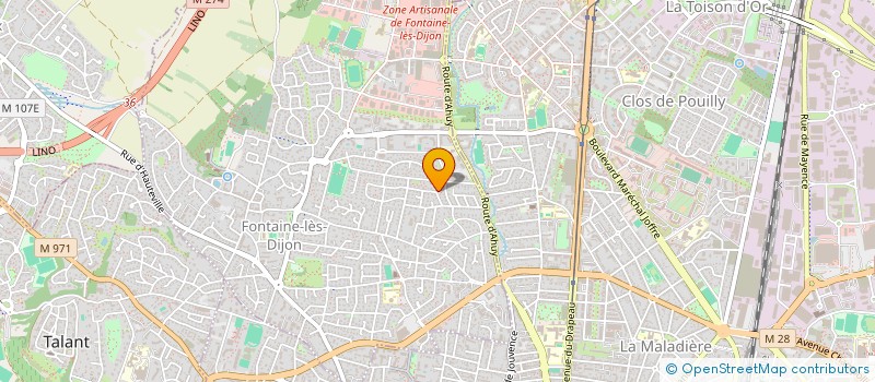 localisation de l'entreprise MADAME GERMAINE VENTURI  FONTAINE-LES-DIJON