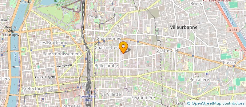 localisation de l'entreprise MADAME GERMAINE VILLAND  VILLEURBANNE