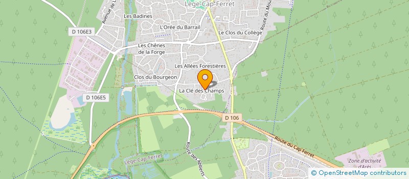 localisation de l'entreprise MADAME GERTRUDE GIES  LEGE-CAP-FERRET