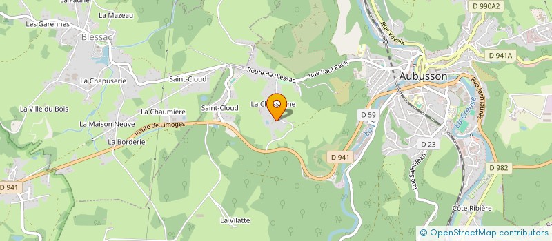 localisation de l'entreprise MADAME GHISLAINE BAZIR à AUBUSSON