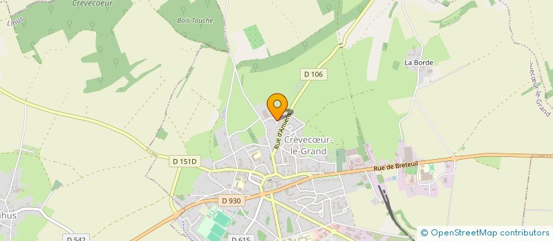 localisation de l'entreprise MADAME GHISLAINE BURLION à CREVECŒUR-LE-GRAND