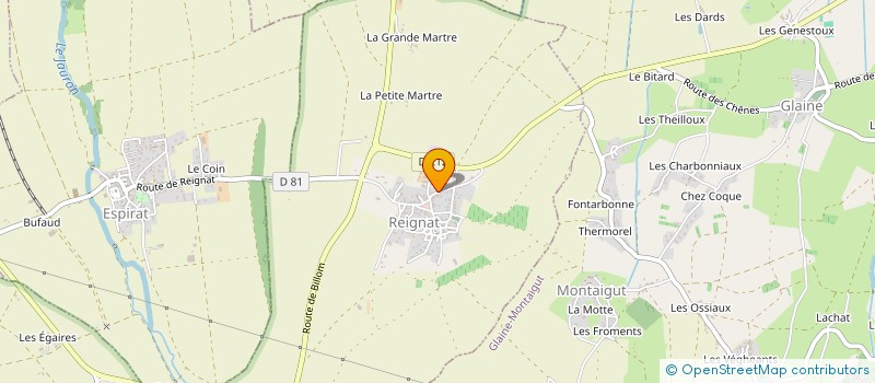 localisation de l'entreprise MADAME GHISLAINE BUSSAC  REIGNAT