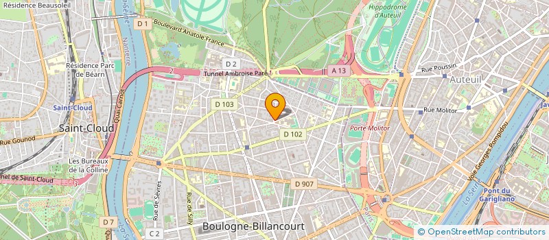 localisation de l'entreprise MADAME GHISLAINE CADET DE CHAMBINE à BOULOGNE-BILLANCOURT