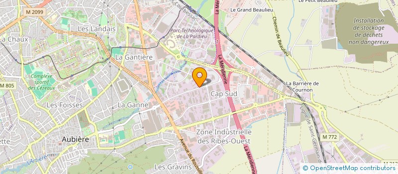 localisation de l'entreprise MADAME GHISLAINE CHAPDELAINE  AUBIERE