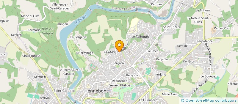 localisation de l'entreprise MADAME GHISLAINE DEGANUTTI  HENNEBONT