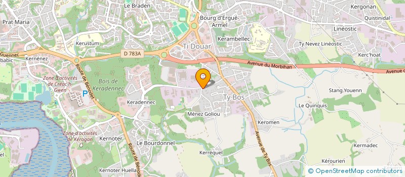 localisation de l'entreprise MADAME GHISLAINE DOGERE à QUIMPER