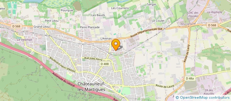 localisation de l'entreprise MADAME GHISLAINE EVANGELISTI  CHATEAUNEUF-LES-MARTIGUES