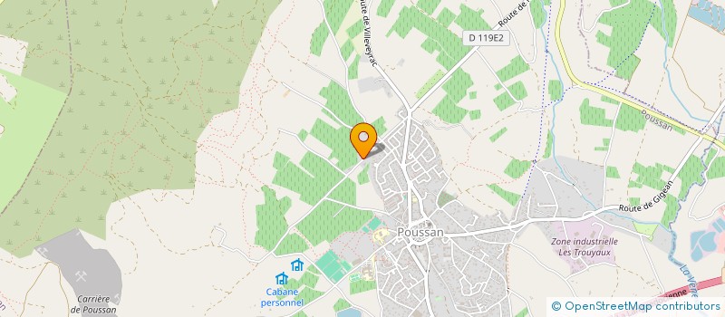 localisation de l'entreprise MADAME GHISLAINE GROSJEAN  POUSSAN